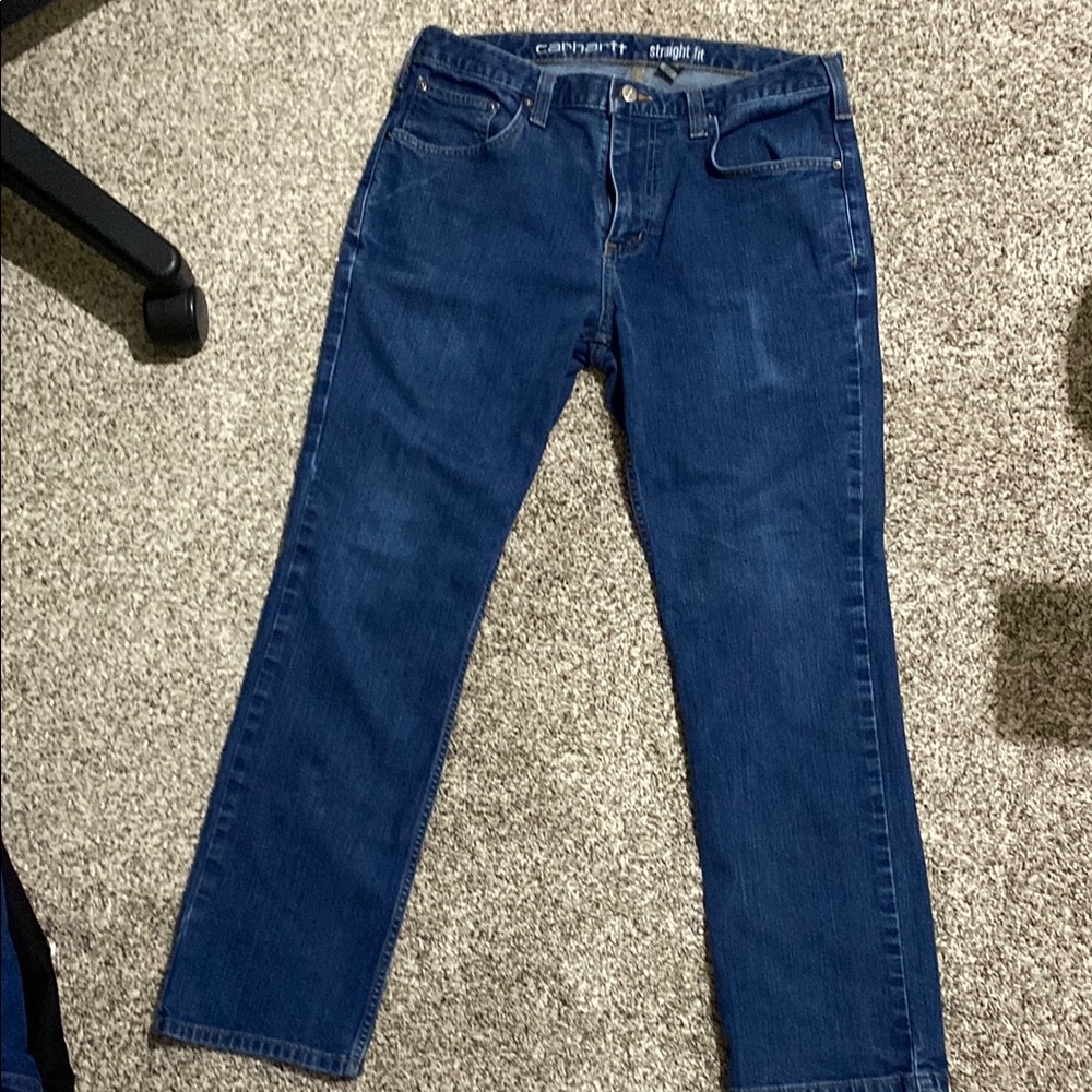 Carhartt Blue Straight Jeans Classic Denim